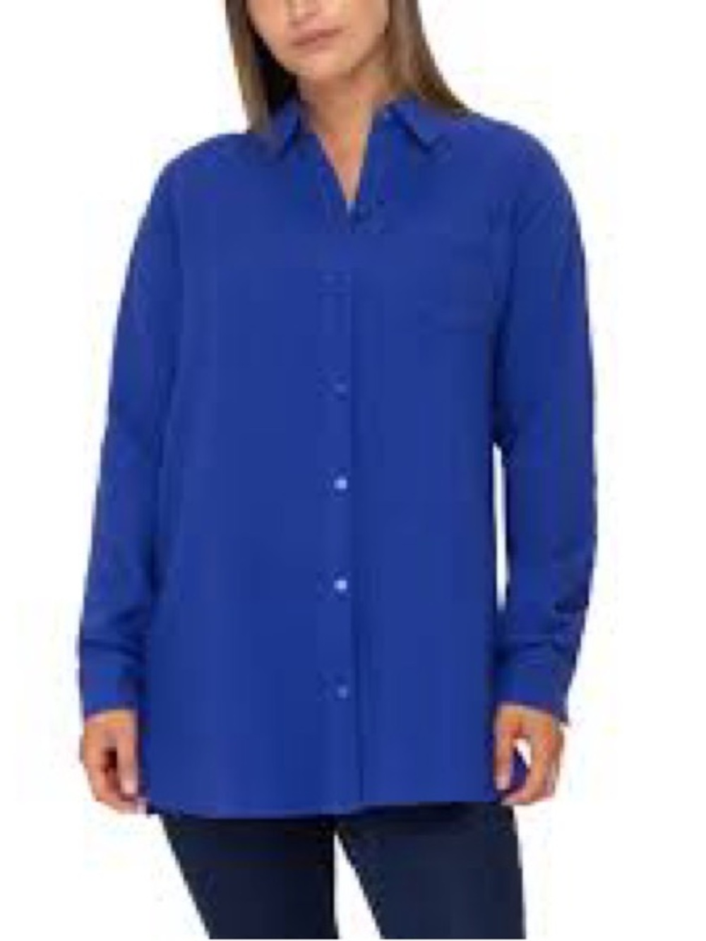 RACHEL Rachel Roy Men's Cobalt Blue Long-Sleeve Button-Down Shirt